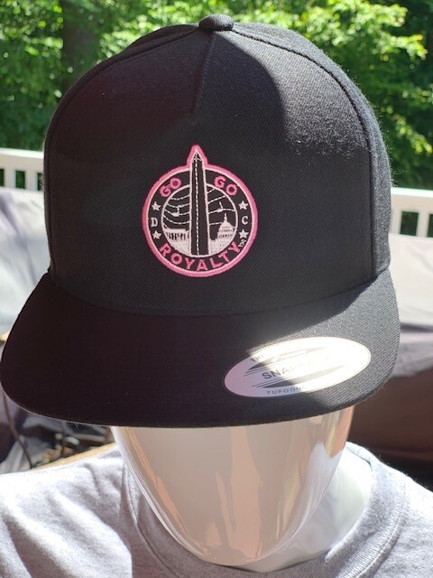 GGR Black Classic Snapback Cap with the Pink Outer Go-Go Royalty Patch