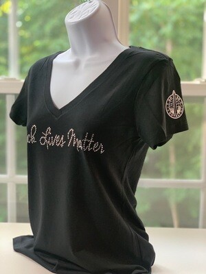 Go-Go Royalty Womens &quot;Black Lives Matter&quot;
 (Black)
V -Neck T-Shirt