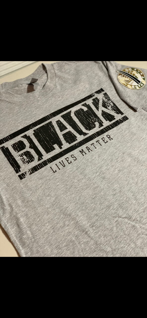 Black Lives Matter Gray T-Shirt w/Patch