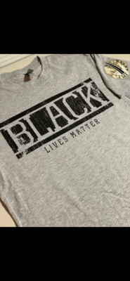 Black Lives Matter Gray T-Shirt w/Patch