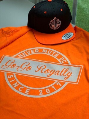 Orange Go-Go Royalty Short Sleeve T-shirt w/Team GGR Logo and Patch