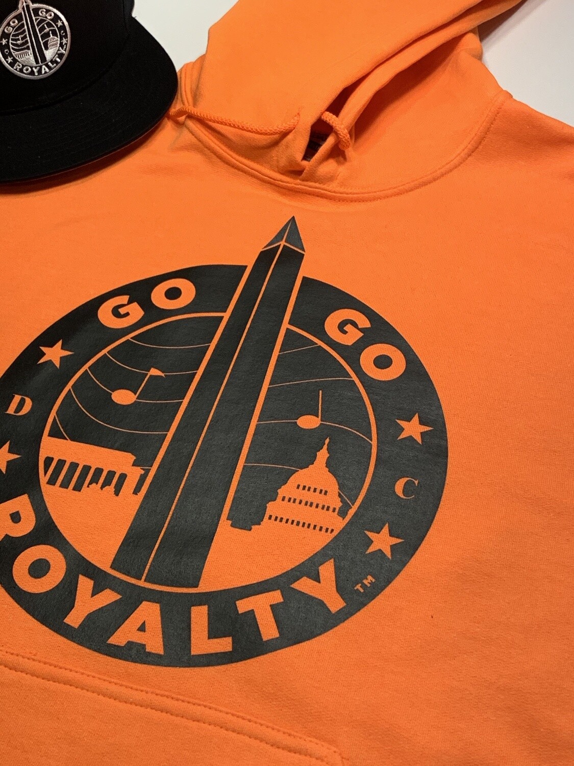 Neon Orange GGR Hoodie With Black Graph