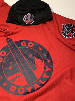 Red GGR Hoodie With Navy Blue Graph