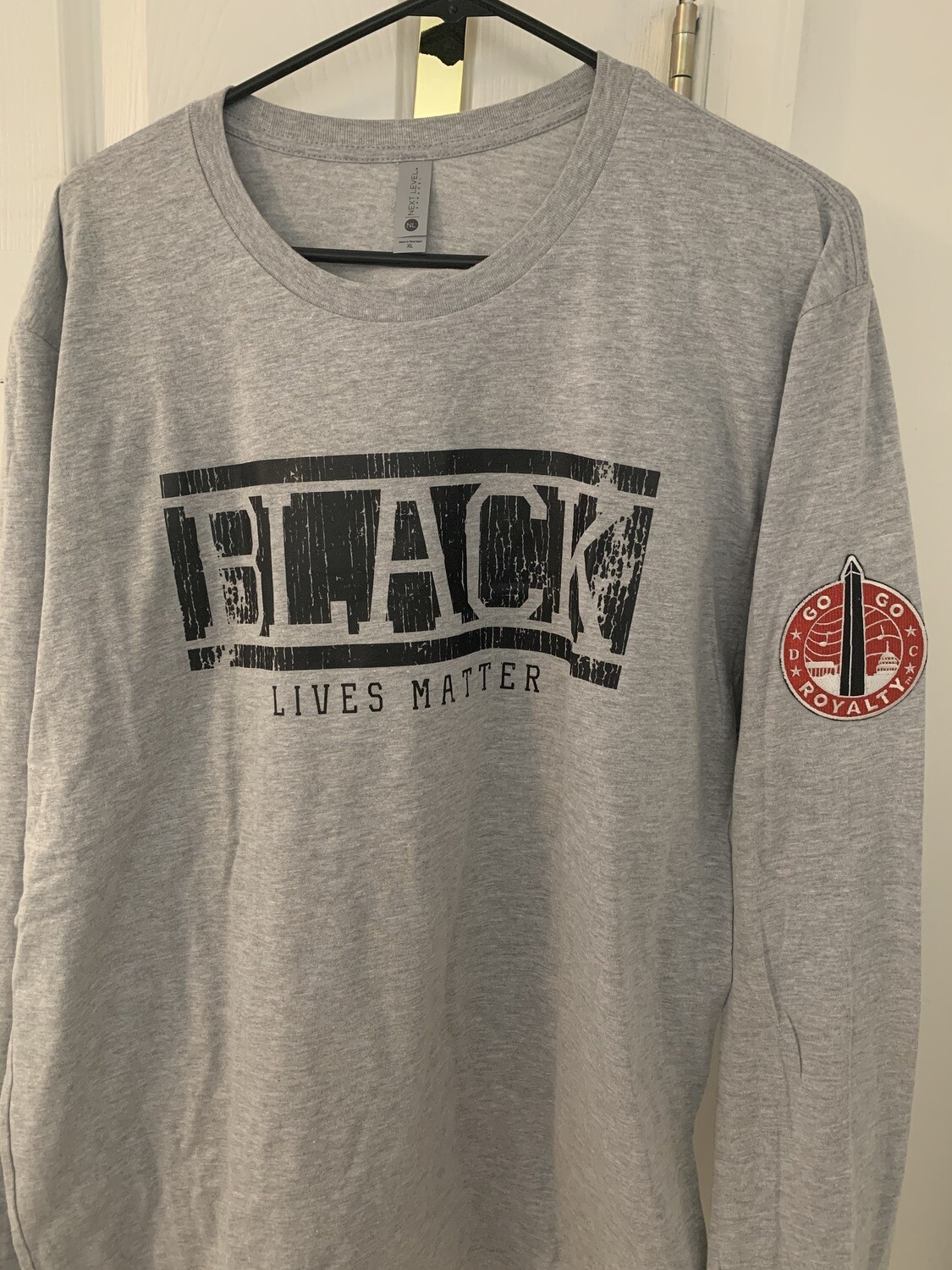 Gray BLM Royalty Long Sleeve T-Shirt