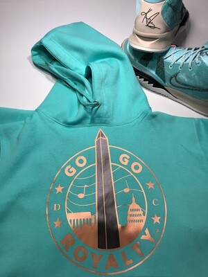Mint SweatSuit with Gold and Black Outline Graph