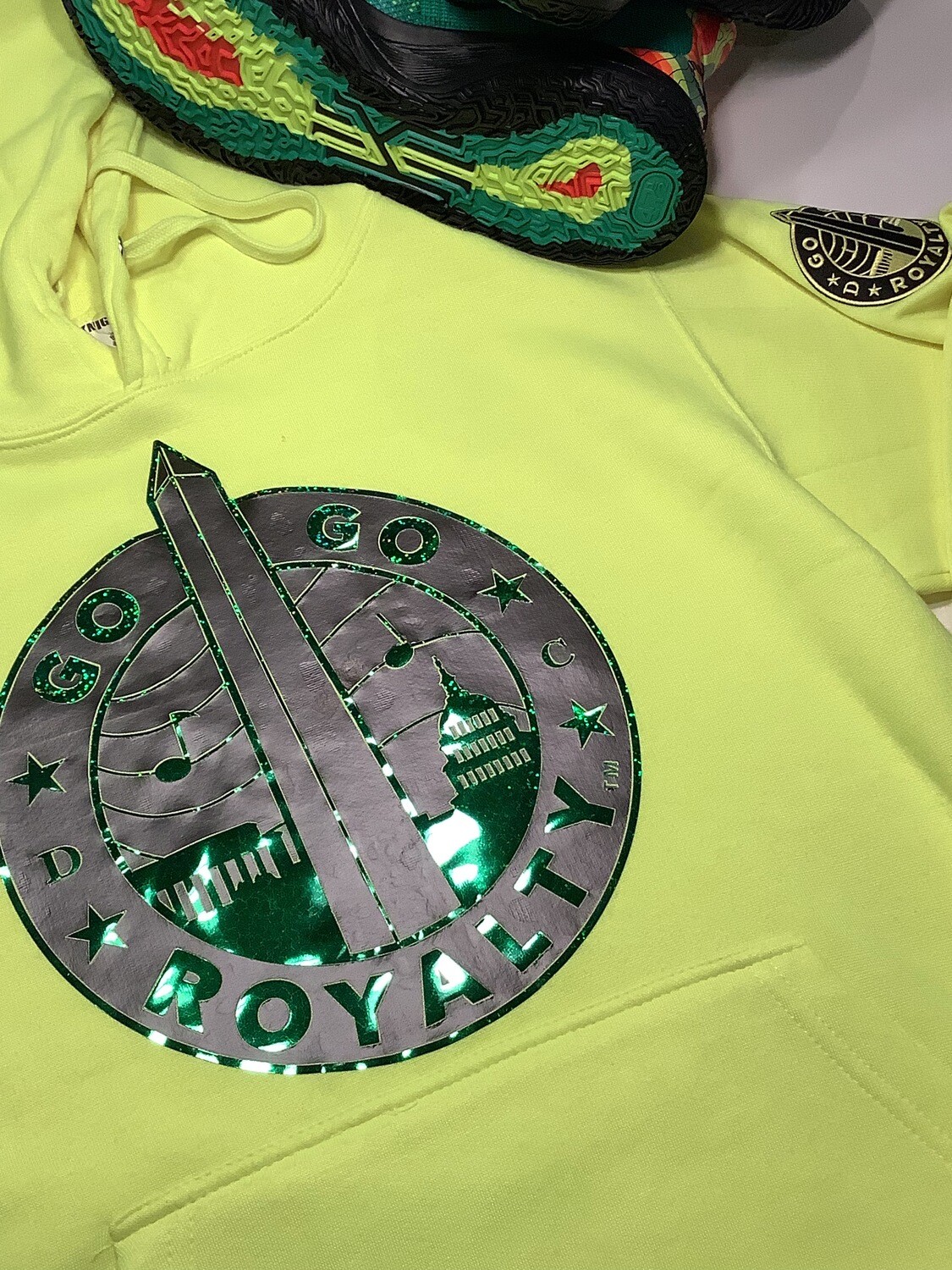 Lime Neon (Green Lantern) SweatSuit with Emerald Green and Black Graph, Choose Size: Small