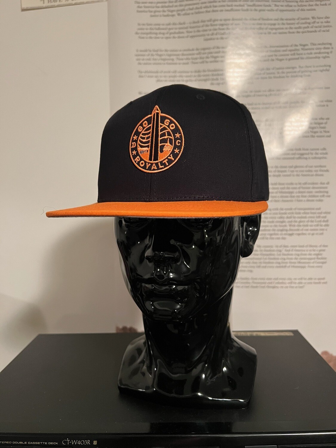 Go-Go Royalty Orange &amp; Black Classic Snapback Cap