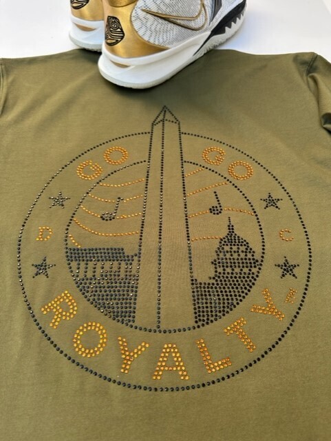 Autumn Green*Luxe-T*w/GGR Rhinestone Graph-(T-Shirt)