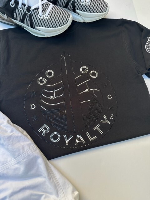 Black Out *Luxe-T* w/GGR Rhinestone Graph-(T-Shirt)