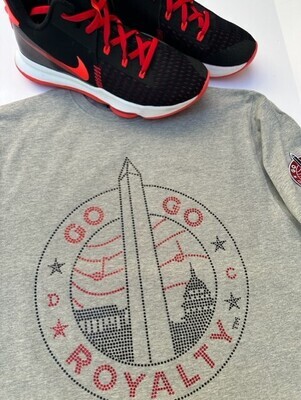 Gray *Luxe-T* w/GGR Rhinestone Graph-(T-Shirt)