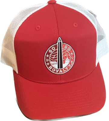 Red &amp; White &amp; Gray-Classic 6 Panel Mesh Back GGR Hat