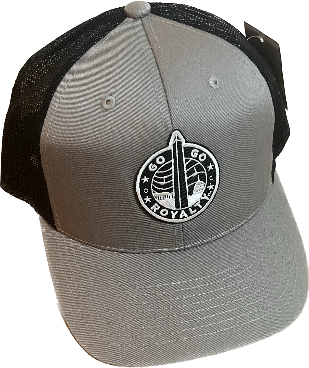 Black &amp; Gray-Classic 6 Panel Mesh Back GGR Hat