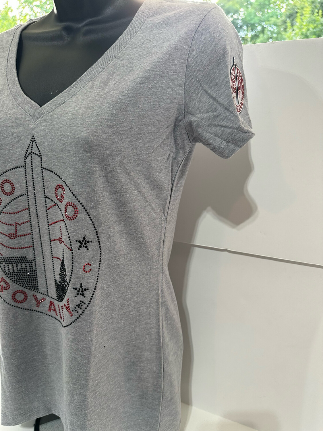 V Neck Women’s Rhinestone Go-Go Royalty T’s