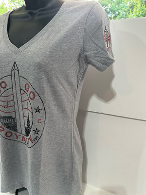 V Neck Women’s Rhinestone Go-Go Royalty T’s