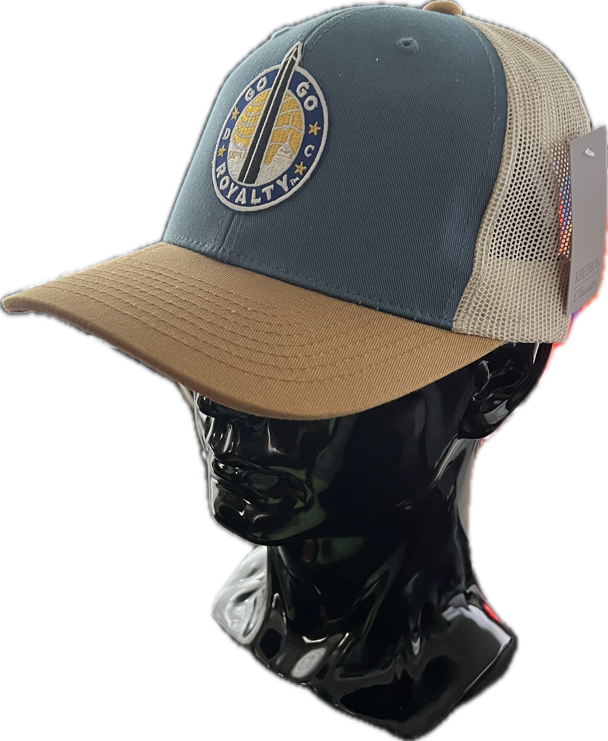 Tan &amp; Denim-Classic 6 Panel Mesh Back GGR Hat