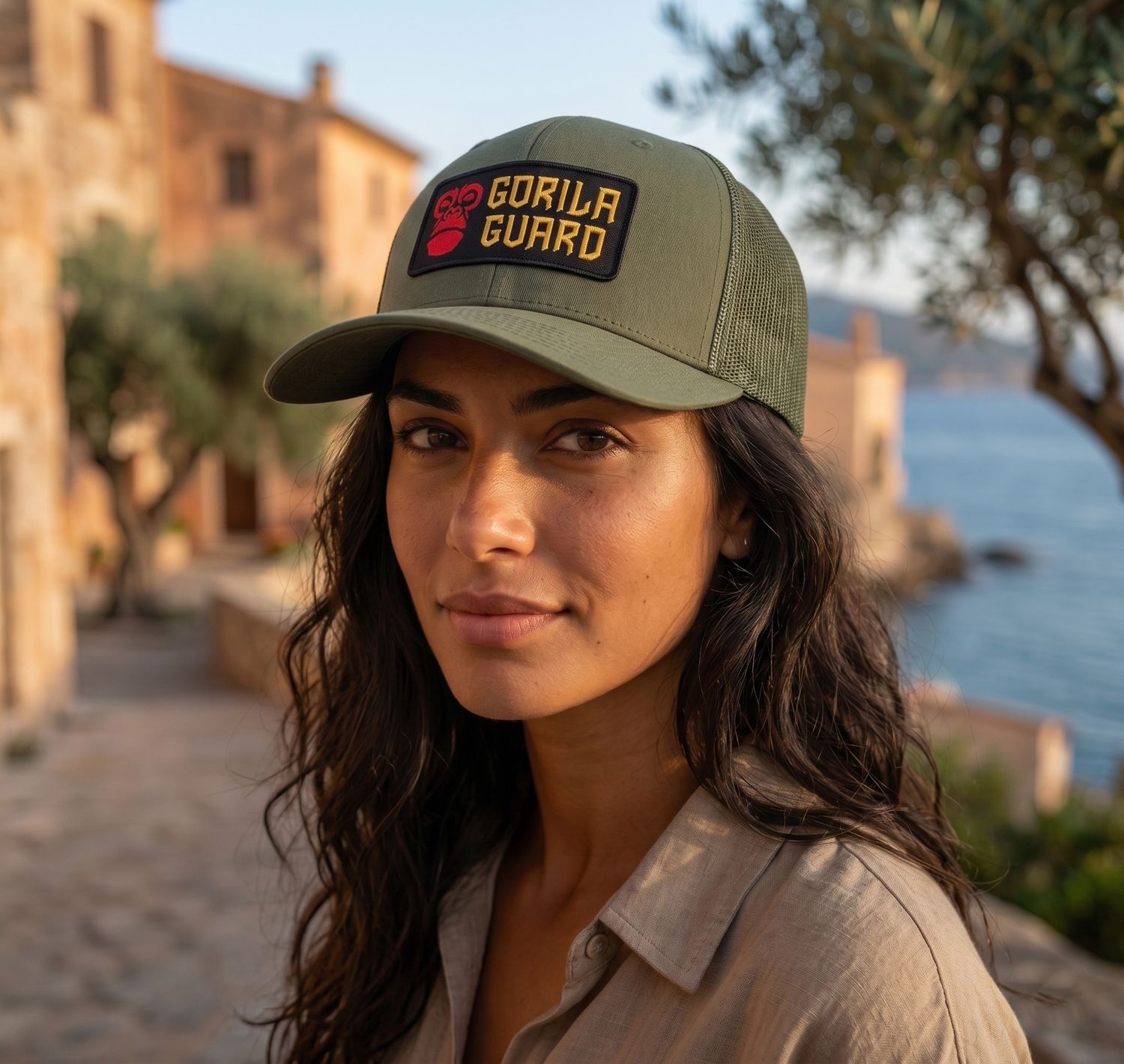Gorras Oficiales MTB Gorila Guard | Estilo Trucker con Visera Curvada y Rejilla, Tipo de Gorra: Green Army