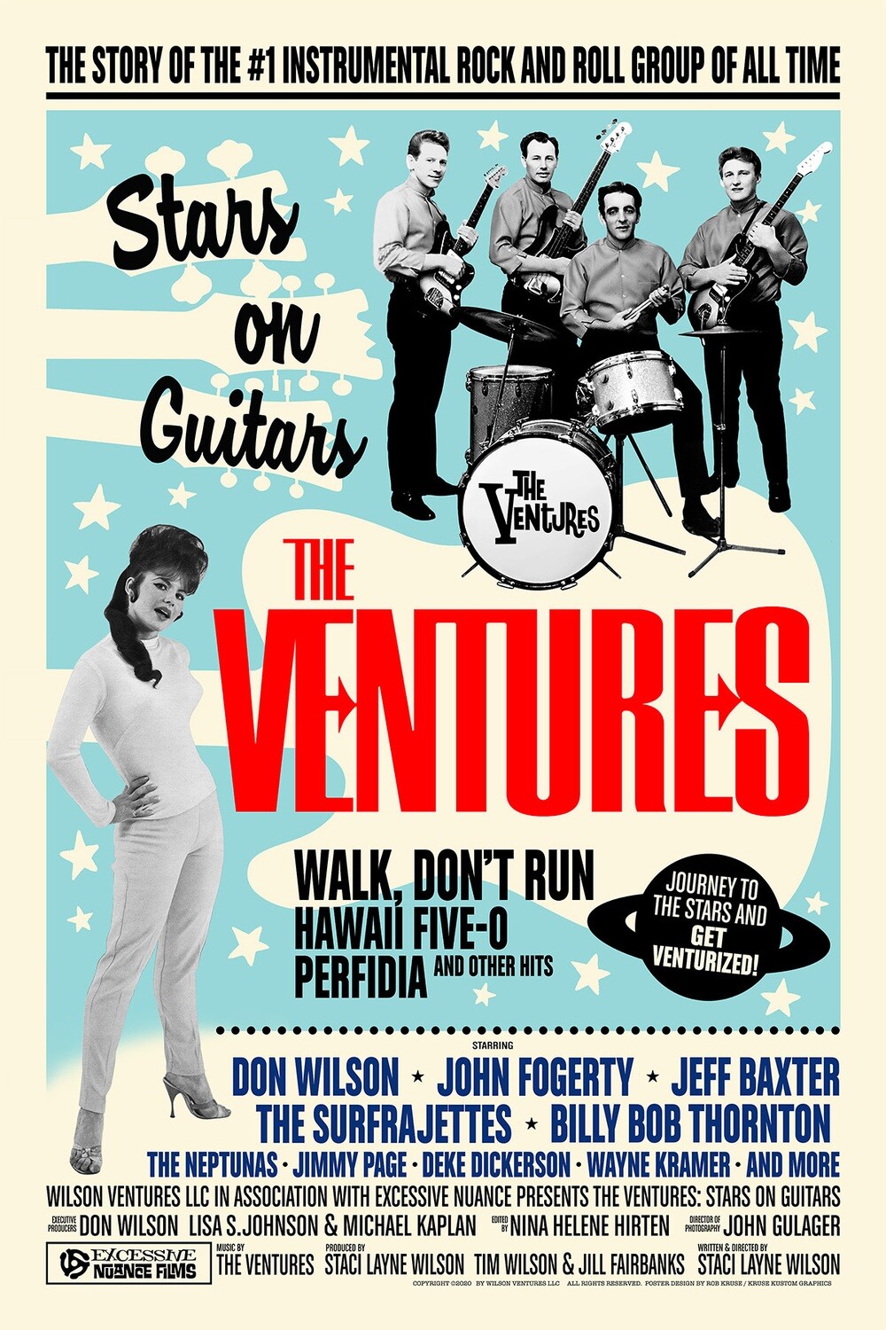 The Ventures "Stars on Guitars" Official Movie Poster 11 x 17