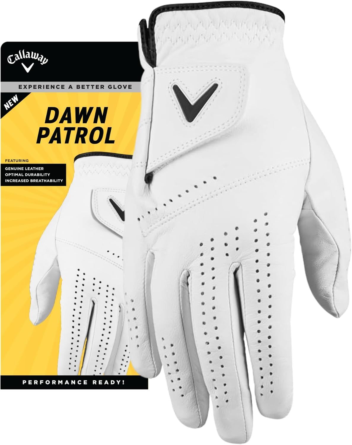 Callaway Dawn Patrol Golf Glove - Men's, White, Worn on Right Hand (for Left-Handed Golfers)