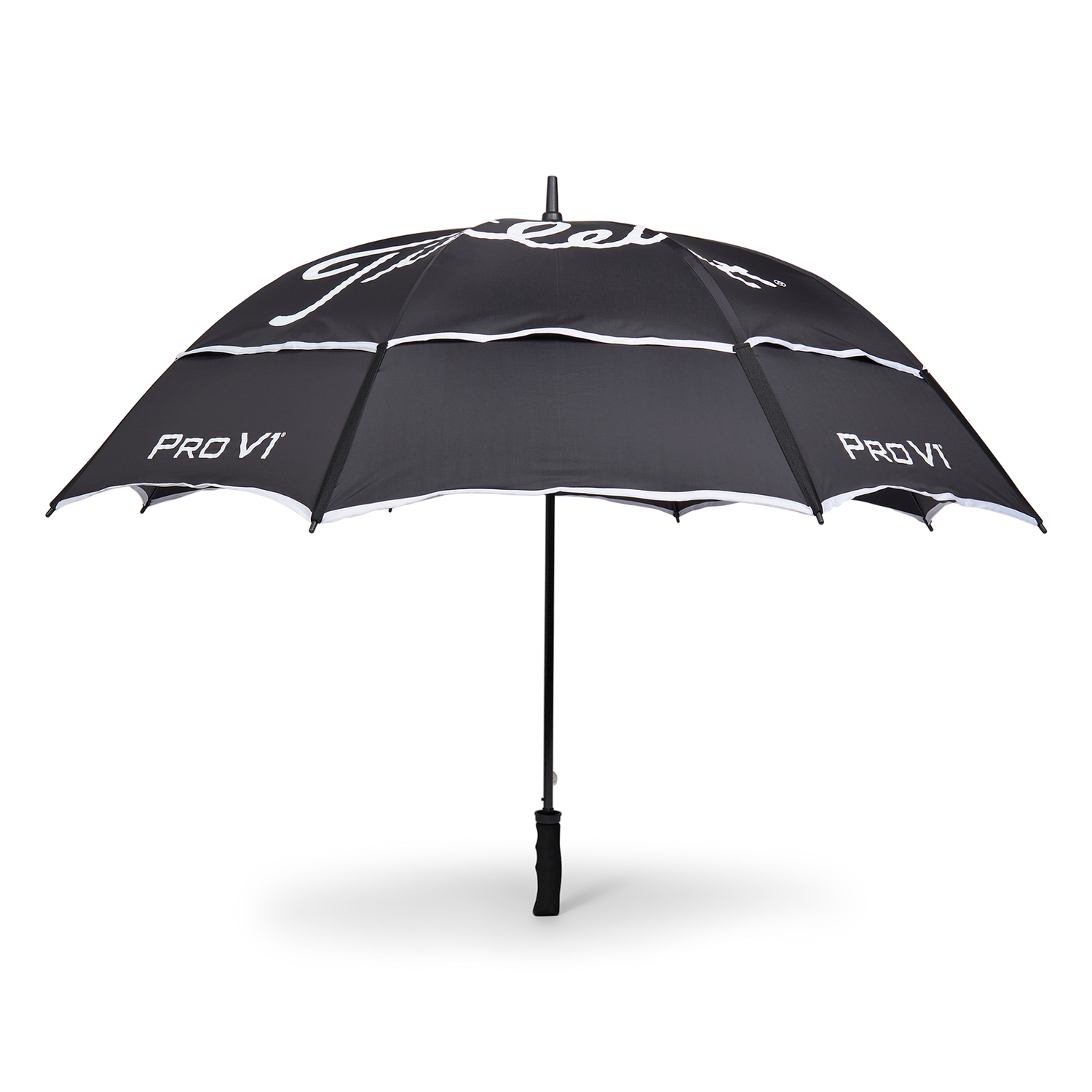 Titleist Tour Double Canopy Golf Umbrella - 68 Inch, Black/White