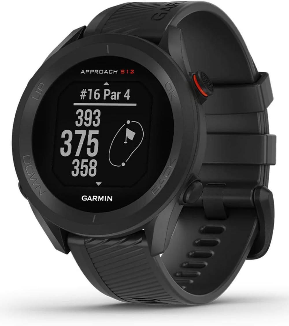 Garmin Approach S12 GPS Golf Watch, Black (010-02472-00)
