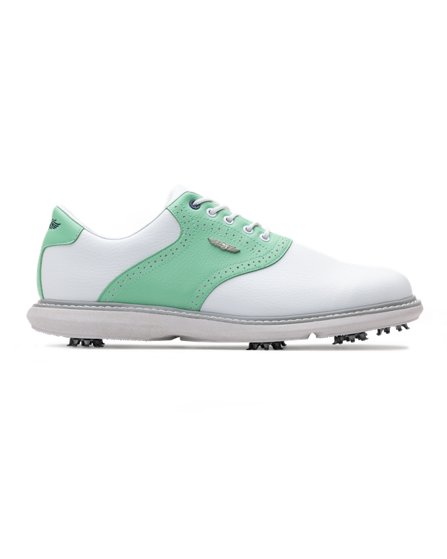 Straight Down Victory Classic Golf Shoe - White/Mojito