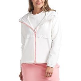 PUMA Women's Ripguard Full-Zip Golf Jacket - Warm White/Pink Fruit