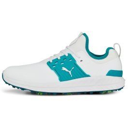 PUMA IGNITE Articulate Golf Shoes - White/Silver/Green Lagoon