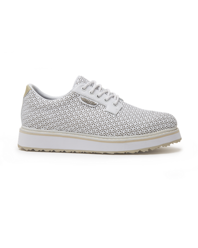 Straight Down Women's Bella Perforated Derby Shoe - White (SIZES 6 &amp; 9 ONLY)