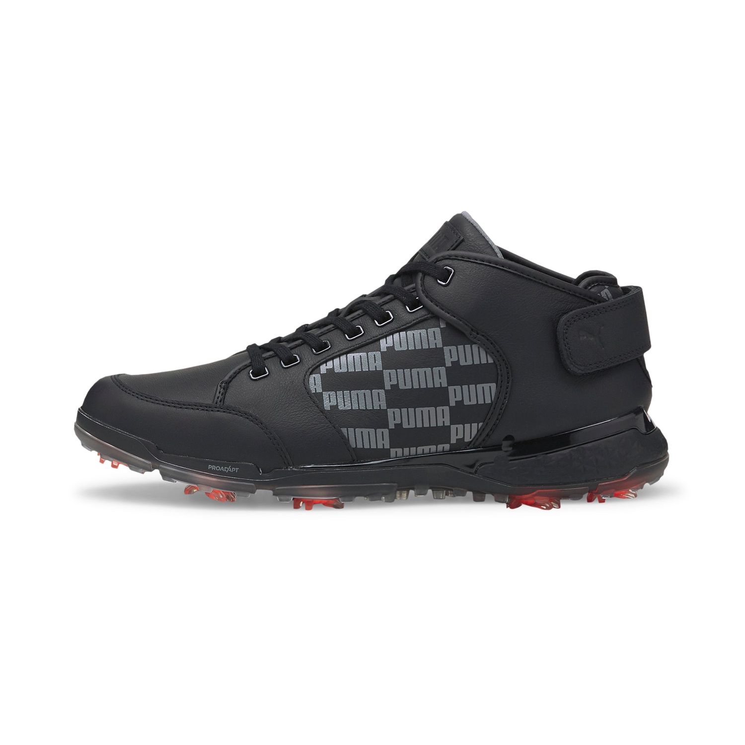 PUMA ProAdapt Delta Mid Golf Shoes - Black/Quiet Shade, Size 8