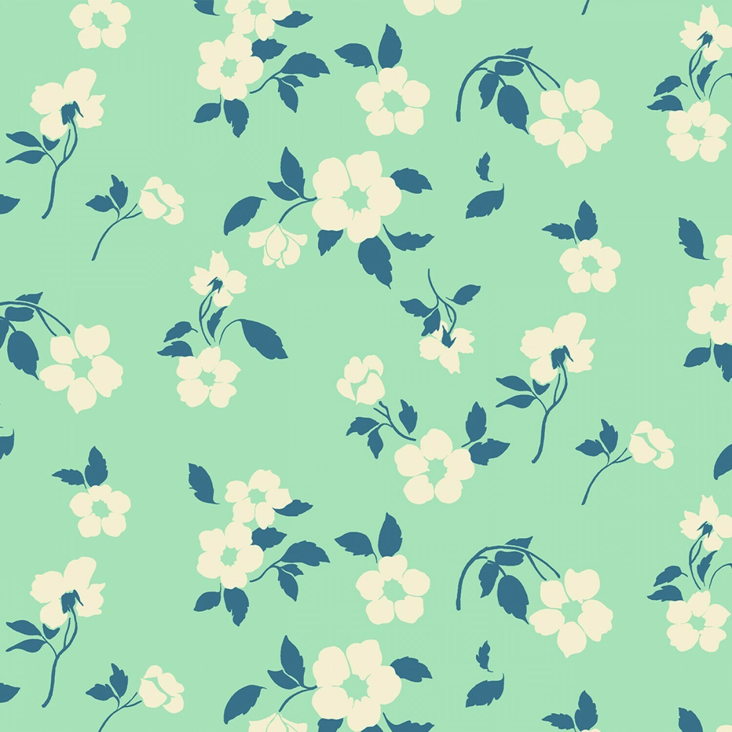 Sage Floral - Tiara by Paintbrush Studio - 1/2m cut