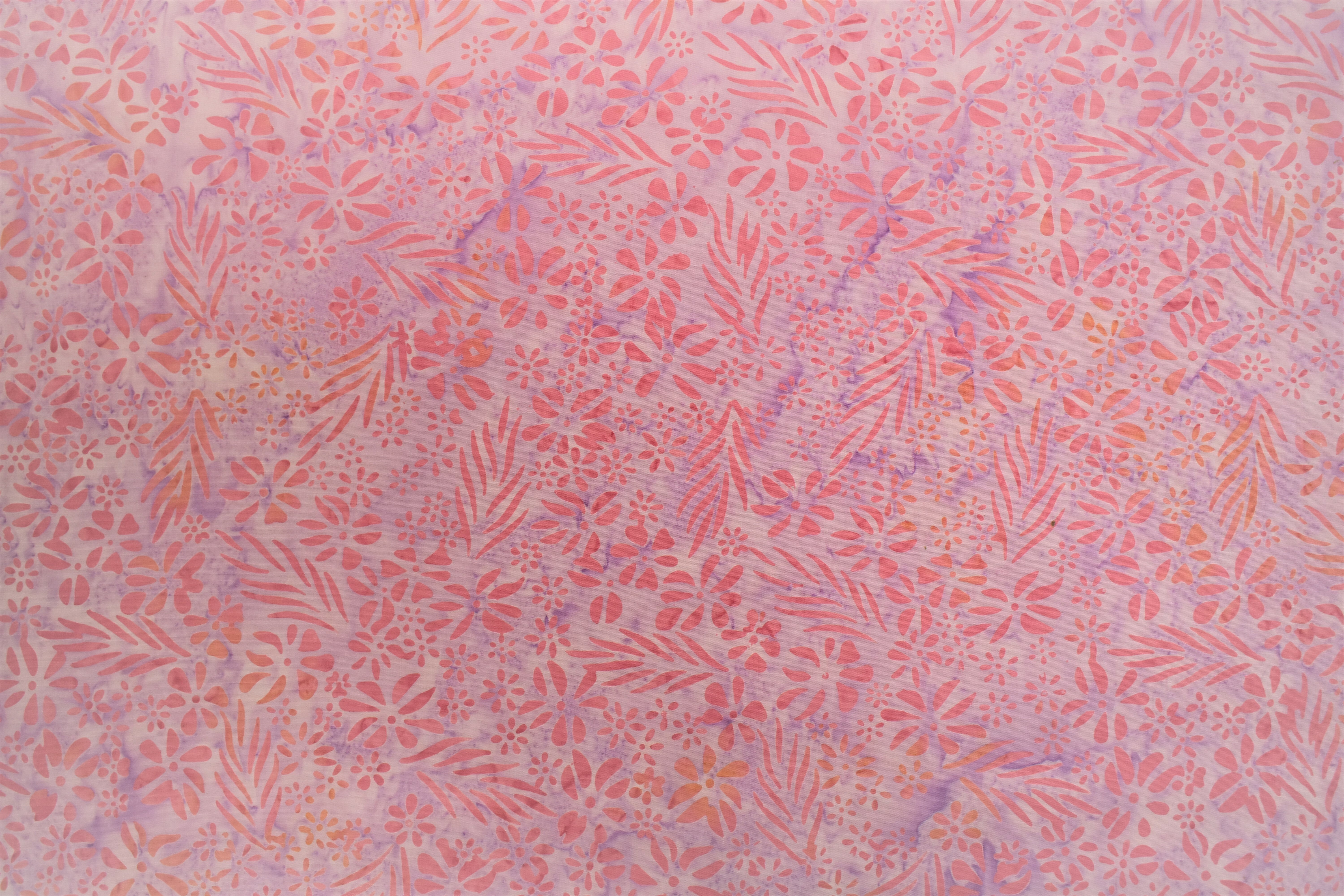 Pink Flowers Batik - 1/2m cut UN41E62B