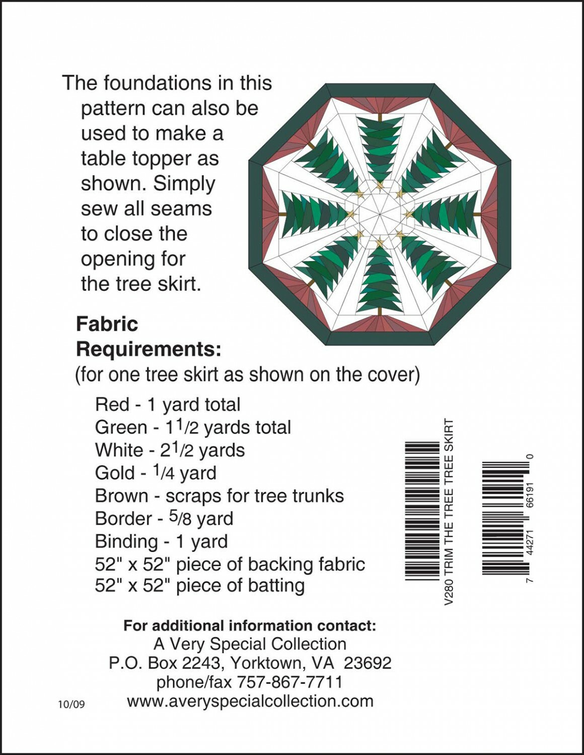 Trim the Tree - Tree Skirt Pattern