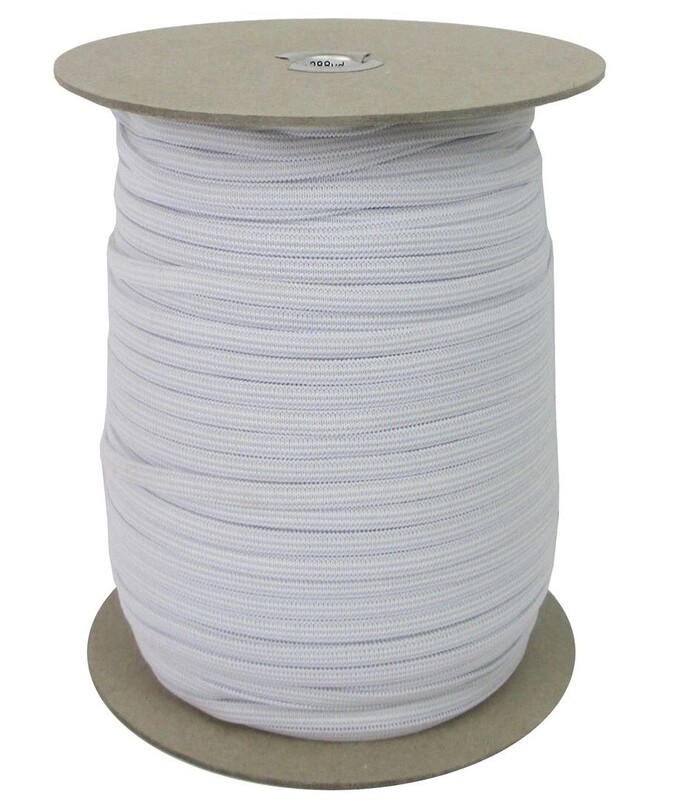 Elastic by the metre - White  - 1/4” wide