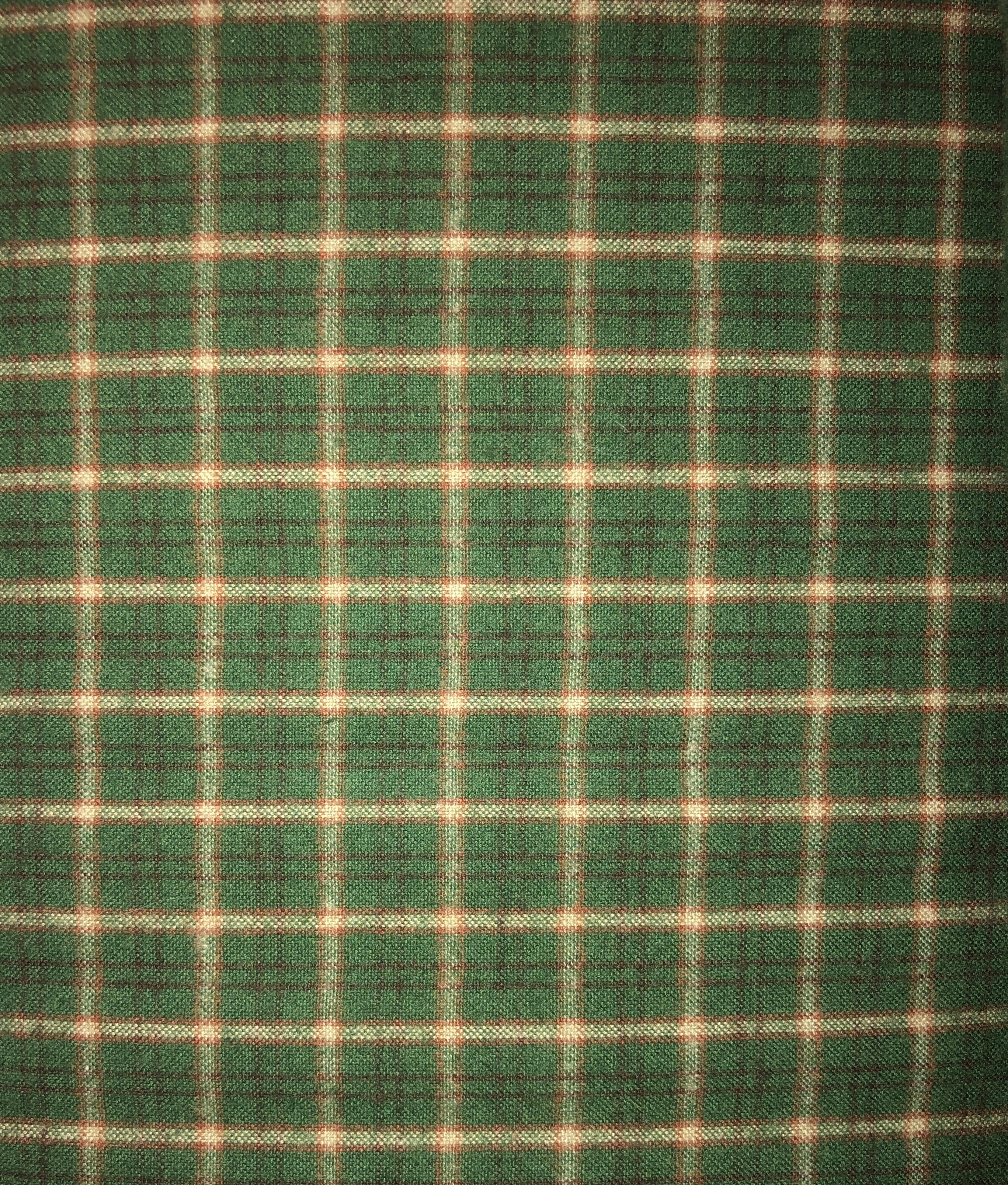 Yarn Dyed Flannel - Green & Red Plaid - 1/2m cut 55168