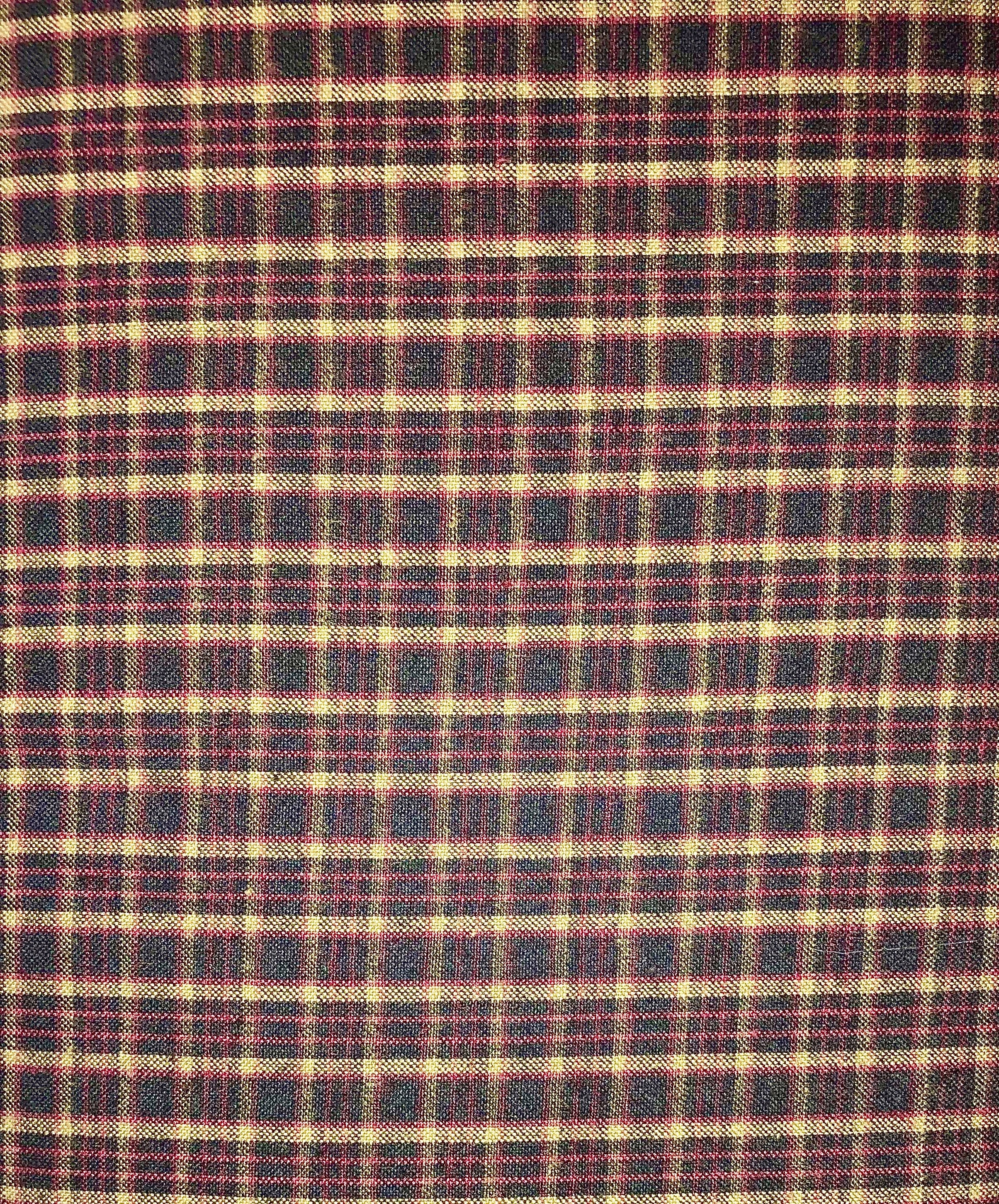 Yarn Dyed Flannel - Tan & Black Plaid - 1/2m cut 55171