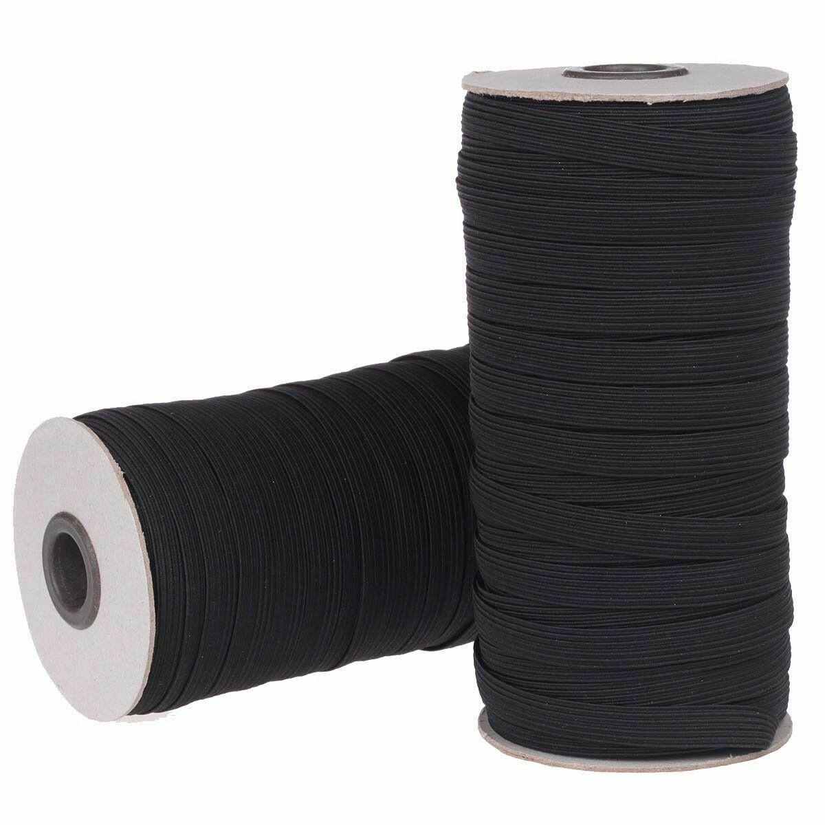 Elastic by the metre - Black  - 1/4” wide