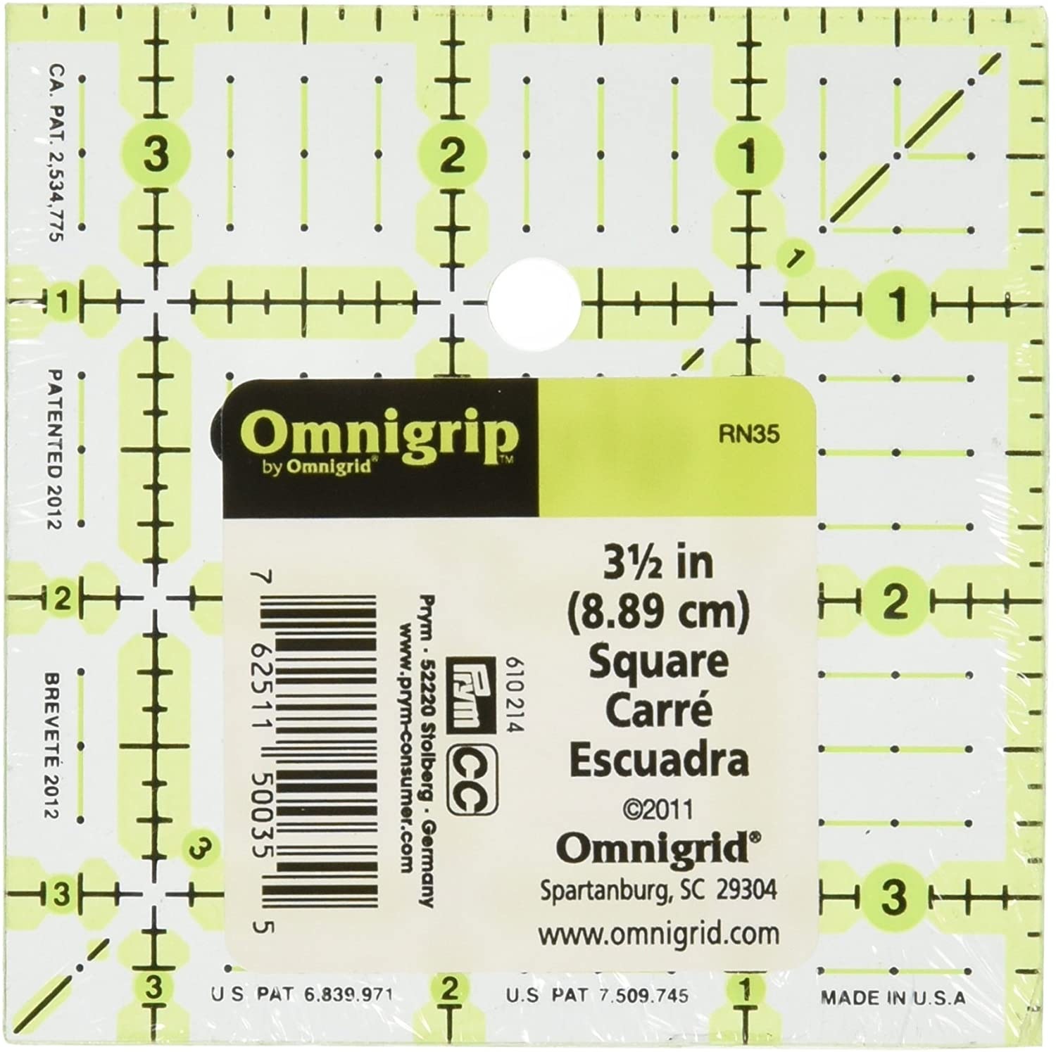 3.5” square ruler 55598