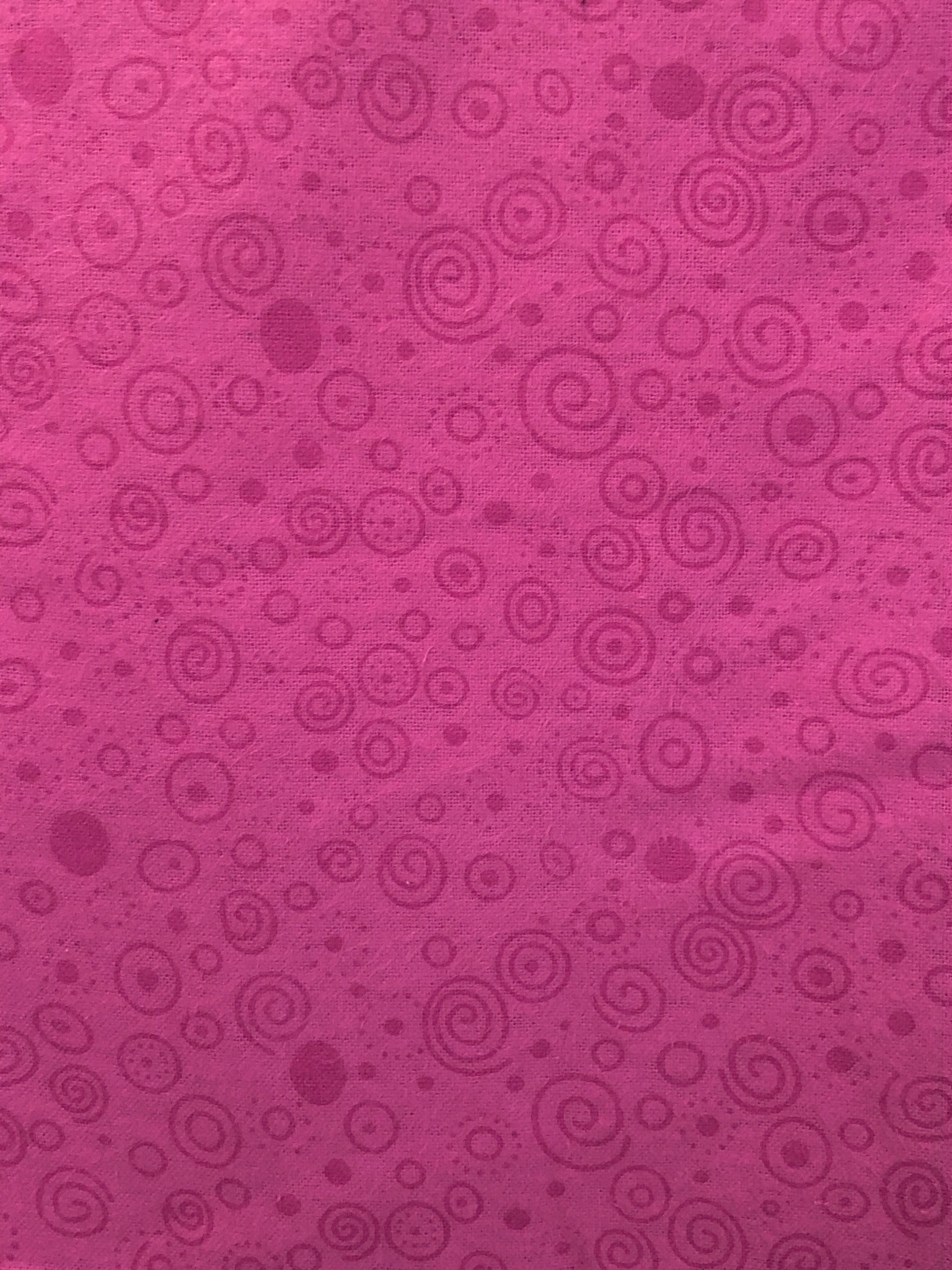 Flannel 108" - Hot Pink Swirls & Dots - 1/2m cut 55405