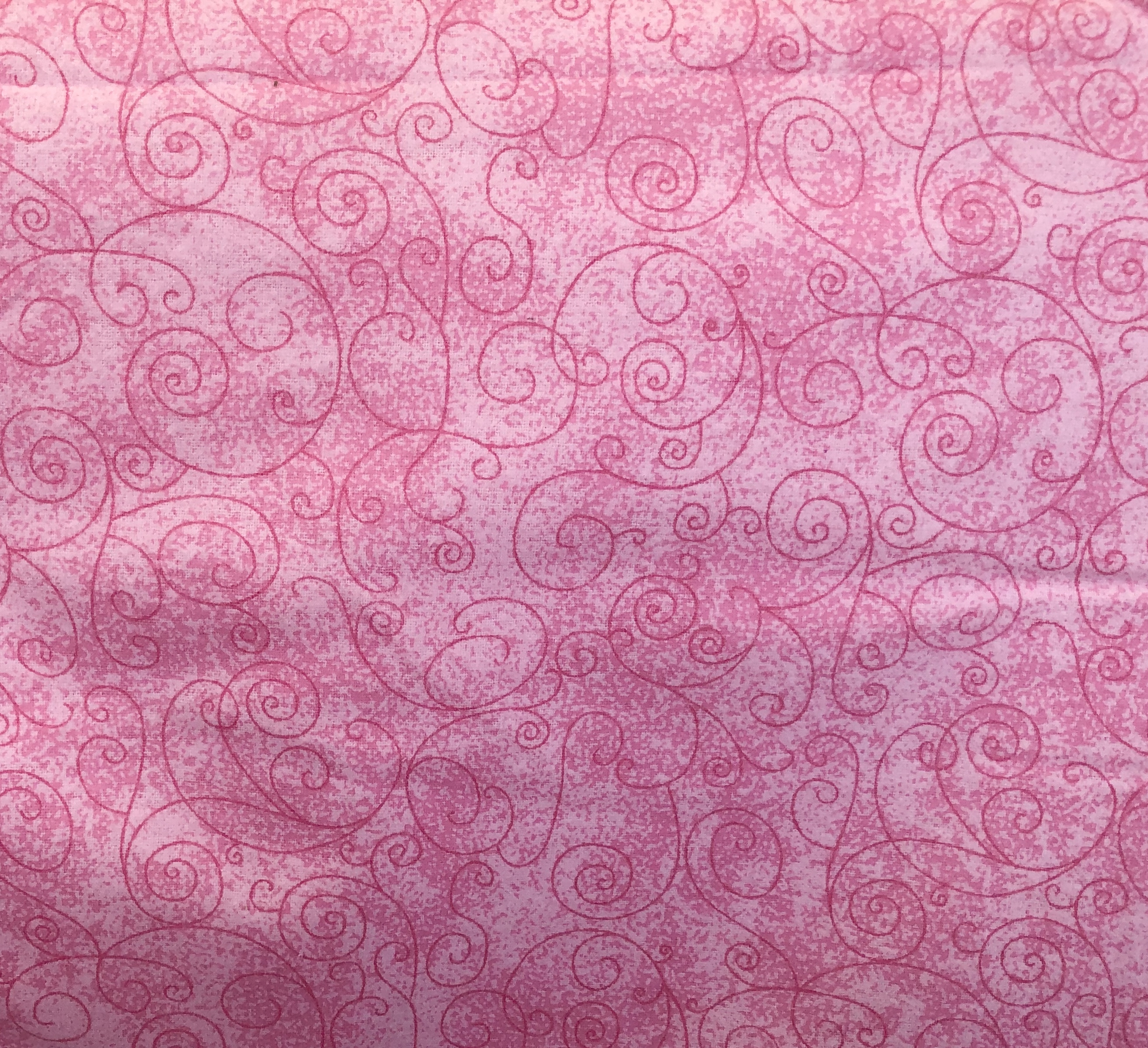 Flannel 108" - Bubblegum Pink Scroll - 1/2m cut 55737