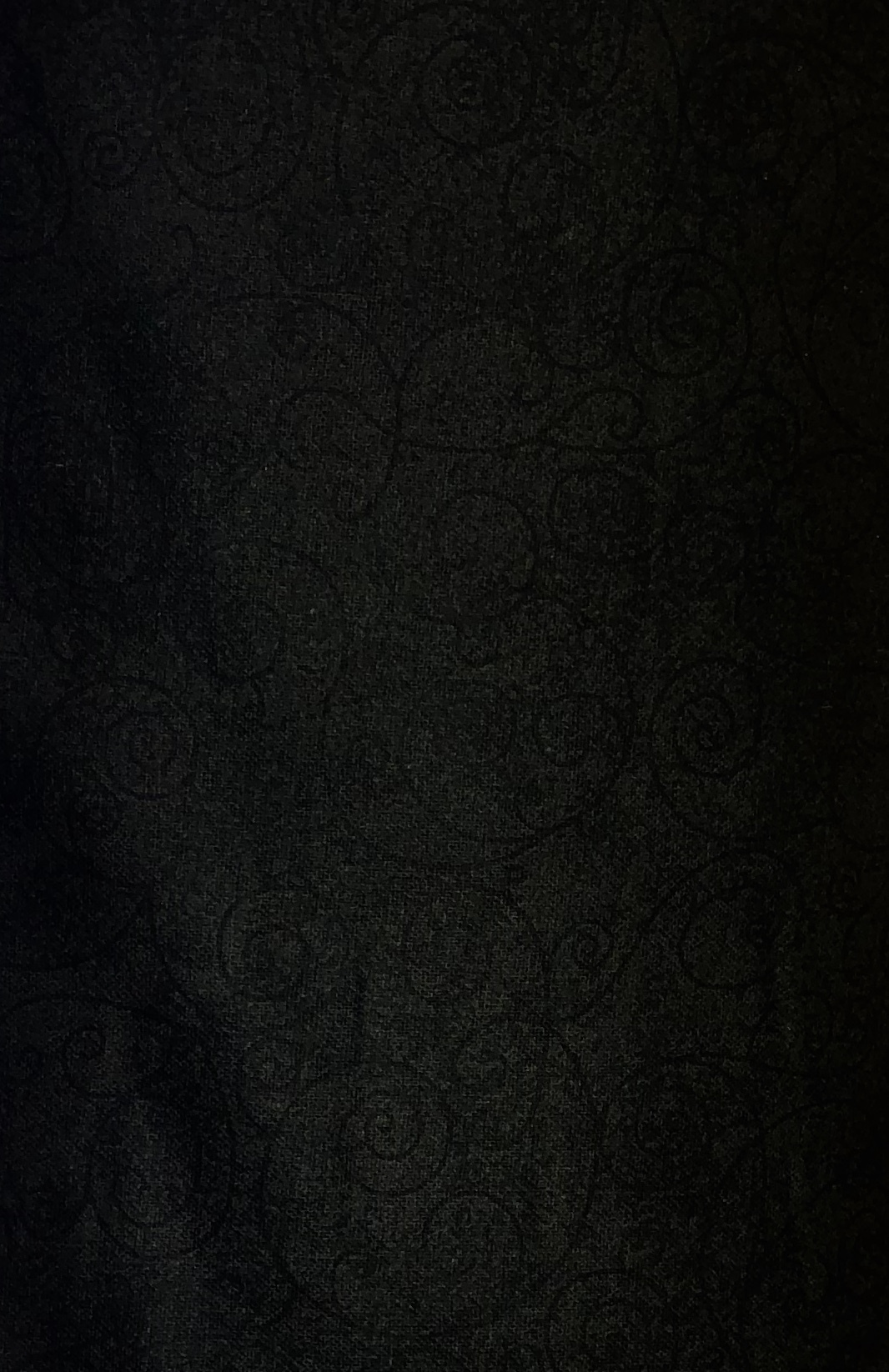 Flannel 108" - Black Scroll - 1/2m cut 55734