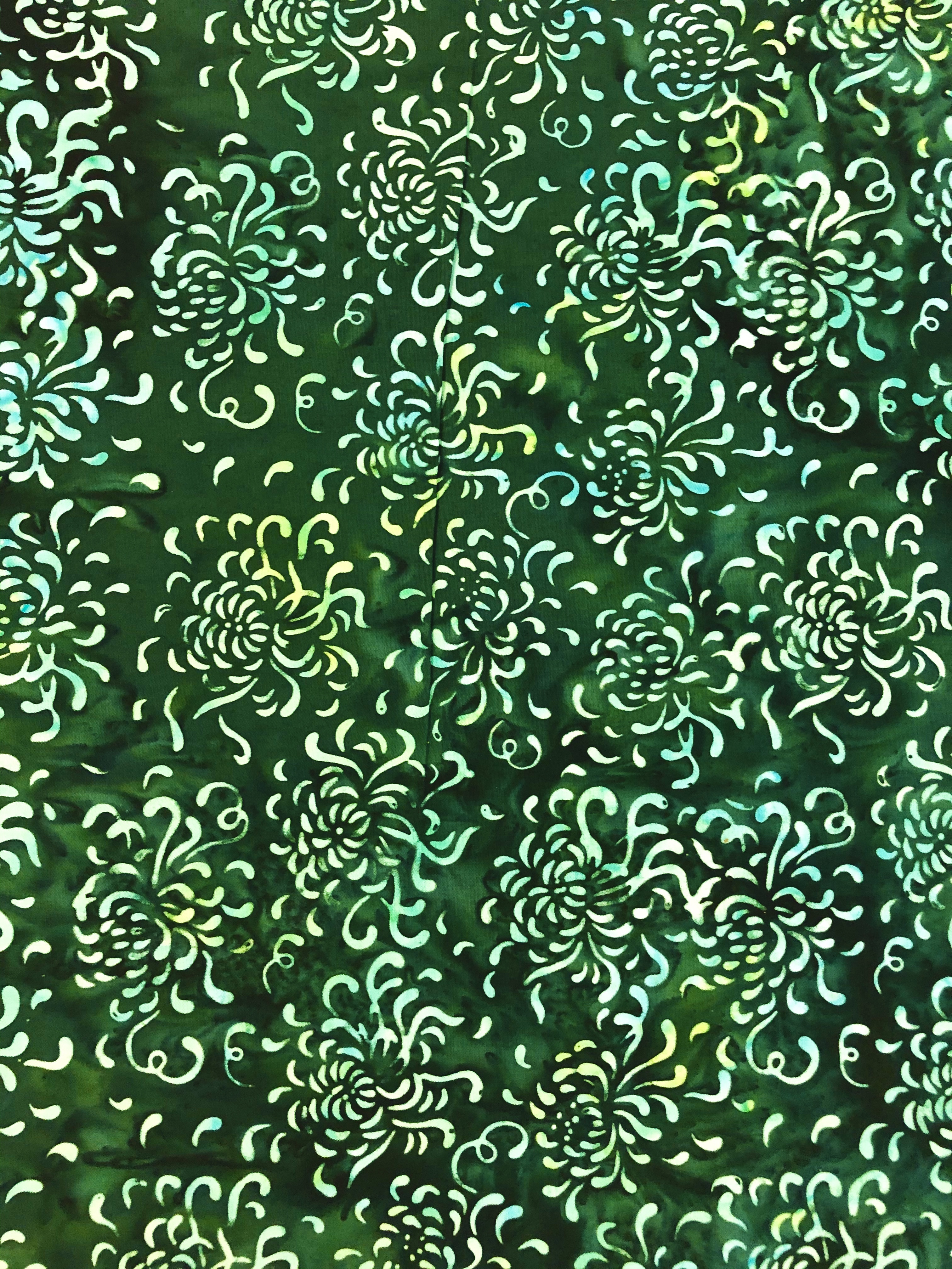 Mohave - Dark Green Batik - 1/2m cut 55744