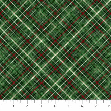 Vintage Christmas - Green Plaid - 1/2m cut 55784