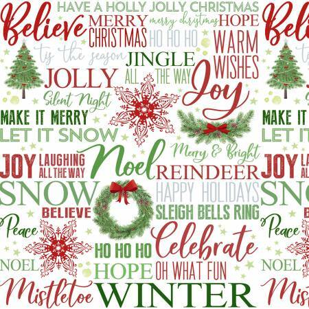 Writing - Holiday Heartland- 1/2m Cut 55804