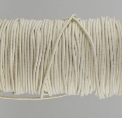 Elastic Cord - Cream - 1/16” - 1m Cut 55902