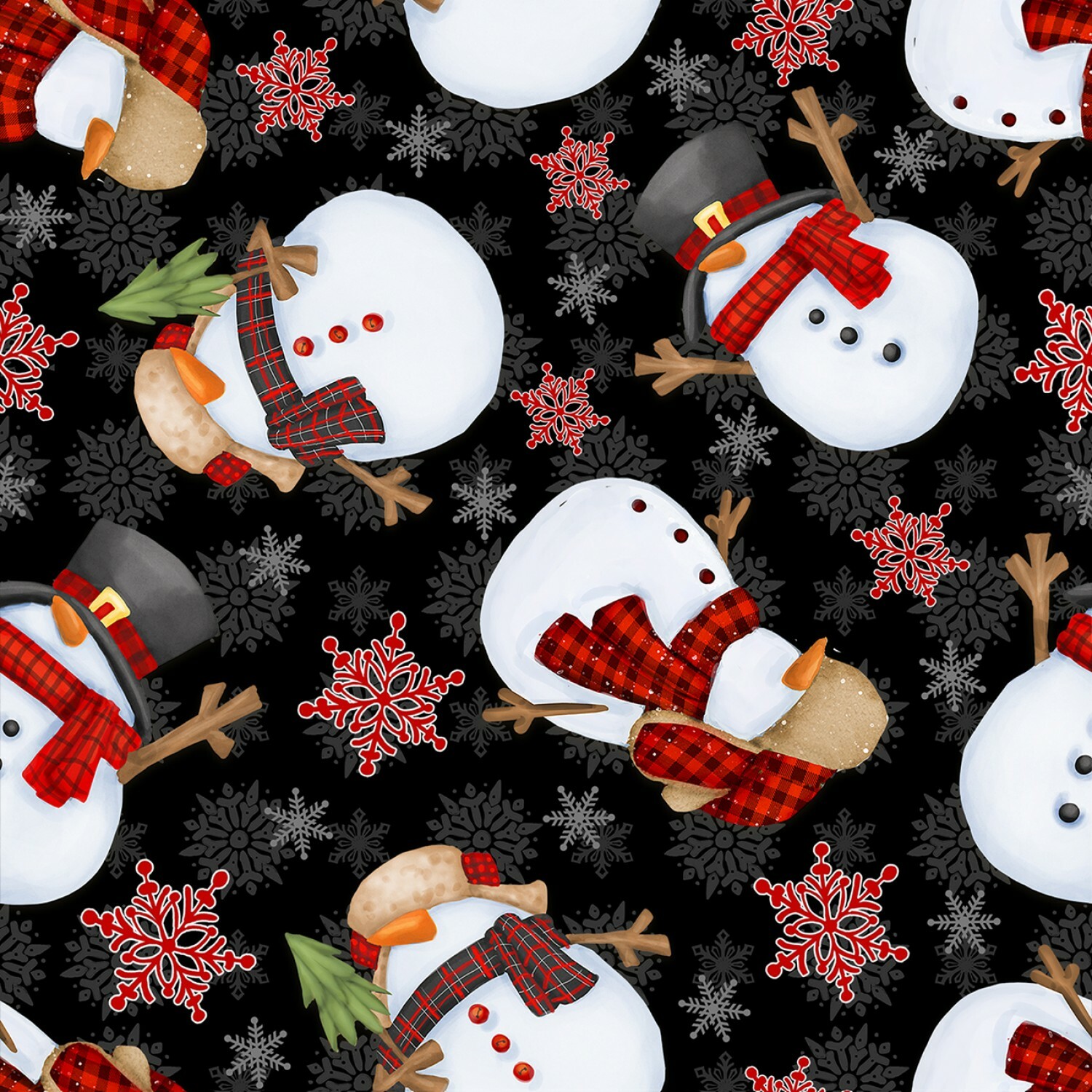 Timber Gnomies - Snowmen - 1/2m cut 55912