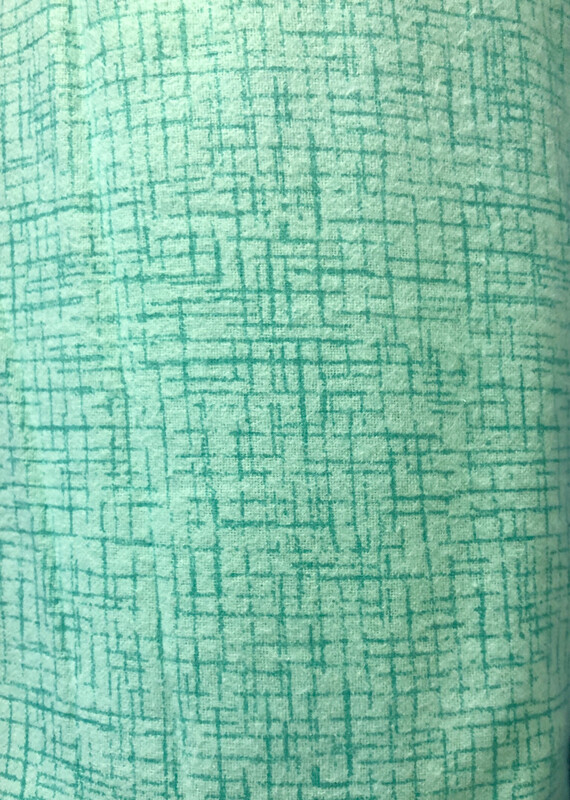Flannel 108" - Light Teal Cross Hatch - 1/2m cut