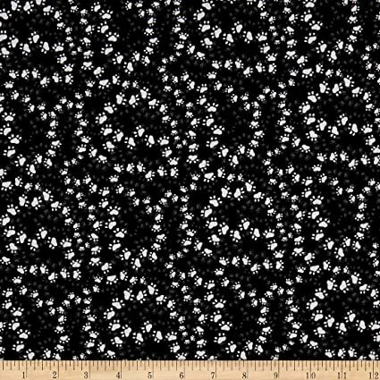 Black Paw Prints - Catmosphere by Wilmington Fabrics - 1/2m cut 55948