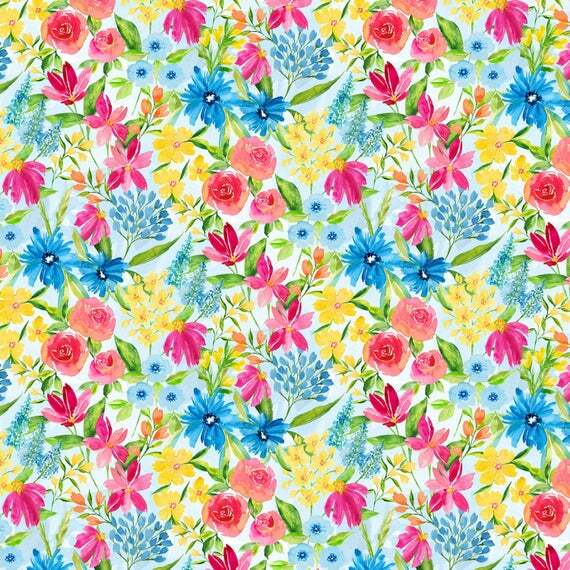 Small Floral Print - Bloom True by Wilmington Fabrics - 1/2m cut 55970