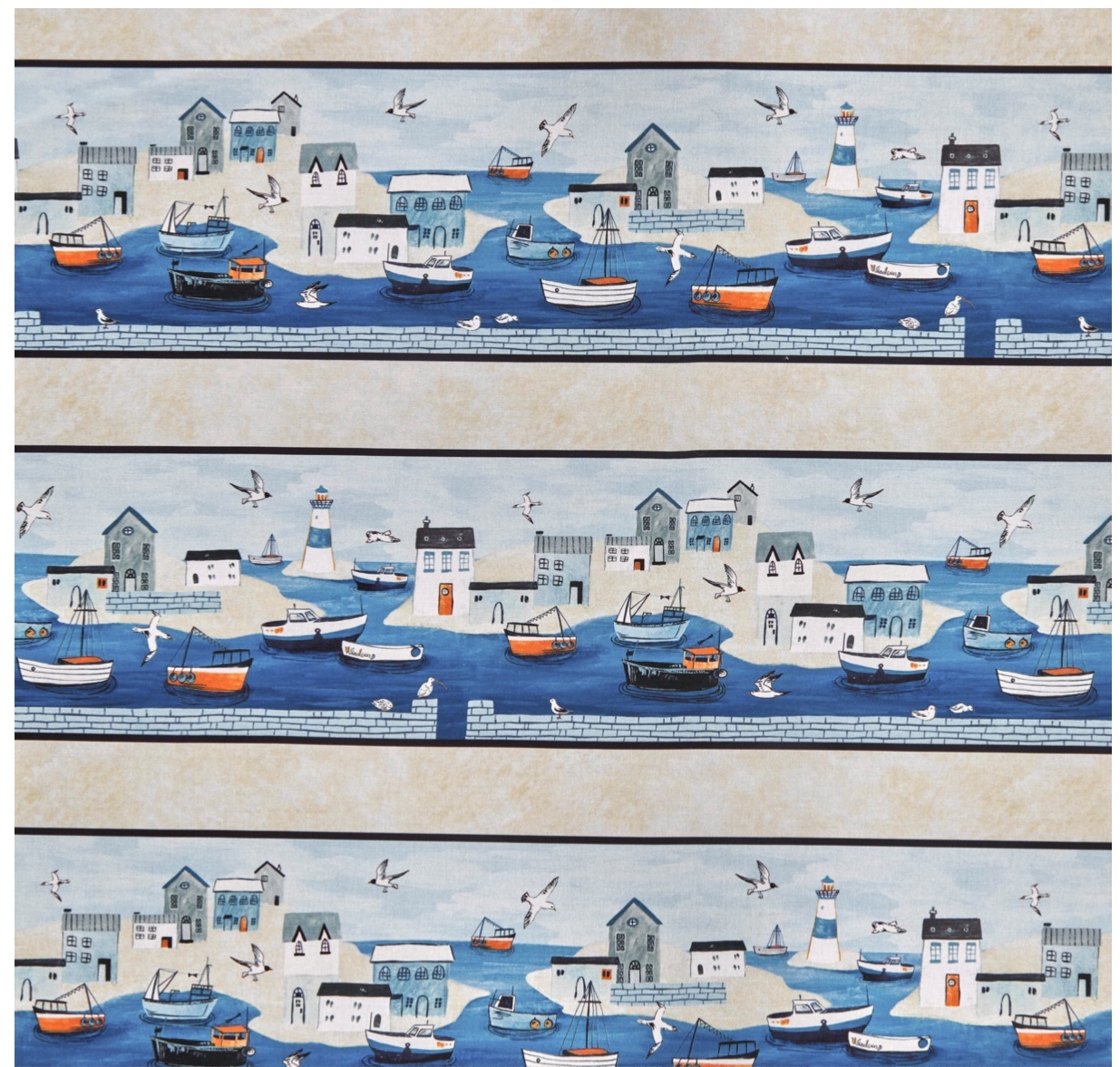 Border Print - Sailor’s Rest - 1/2m cut 55997