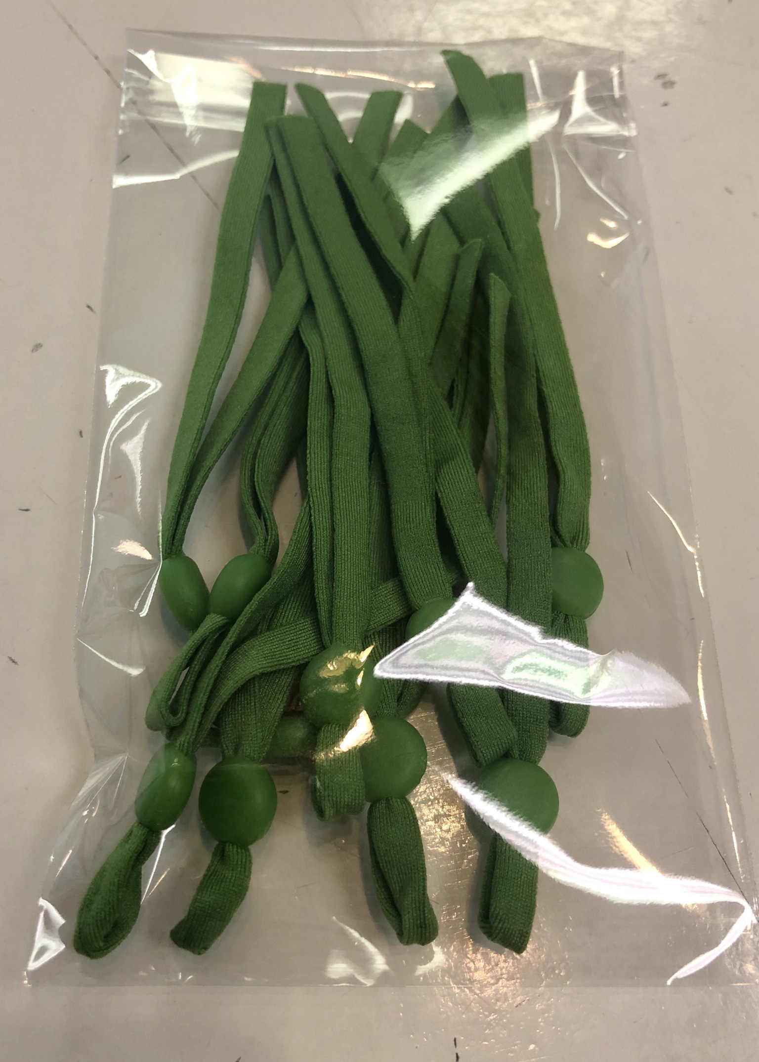Adjustable Ear Lanyards - Green (pack of 10) 56044